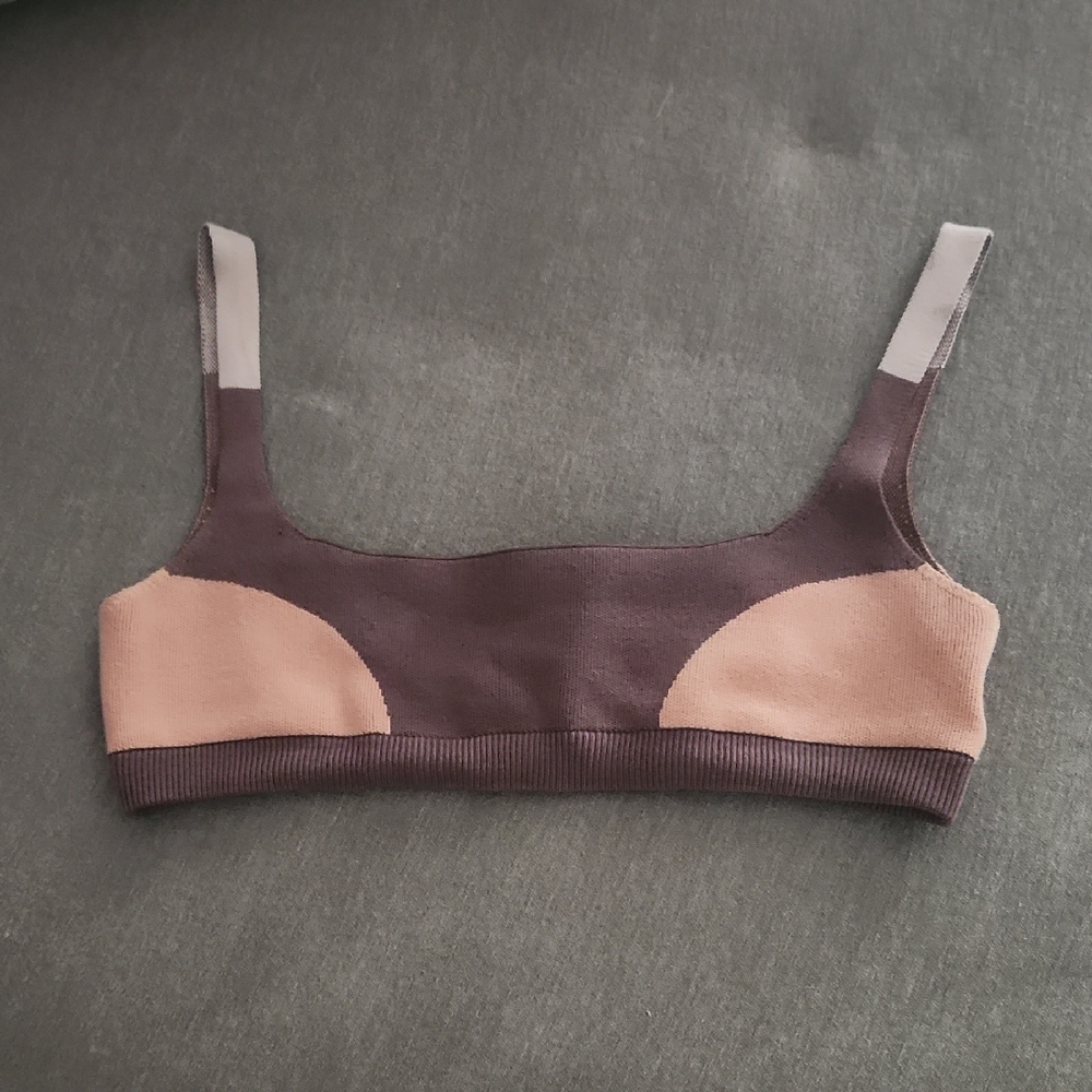 Nagnata Two-Tone Bandeau in Mauve and Taupe